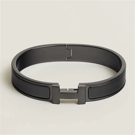 hermes clic hh black|Hermes h bracelet price.